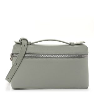 Loro Piana Tender Calfskin L19 Extra Pocket Pouch Eucalyptus