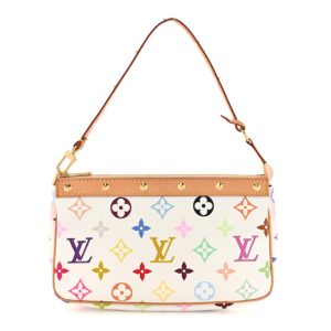Louis Vuitton Monogram Multicolor Pochette Accessories White