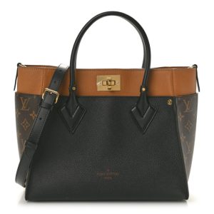 Louis Vuitton Calfskin Monogram On My Side MM Black