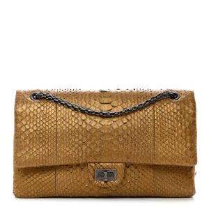 Chanel Metallic Snakeskin 2.55 Reissue 226 Flap Gold