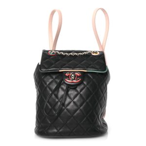 Chanel Lambskin Quilted Small Cuba Urban Spirit Backpack Black