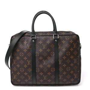 Louis Vuitton Monogram Macassar Porte Documents Voyage Soft Briefcase
