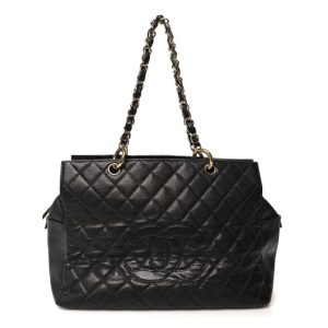 Chanel Caviar Quilted Grand Timeless Shopping Tote GTT Black