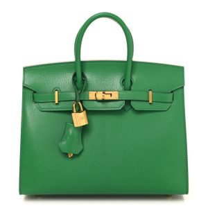 Hermes Chevre Chamkila Birkin Sellier 25 Bambou