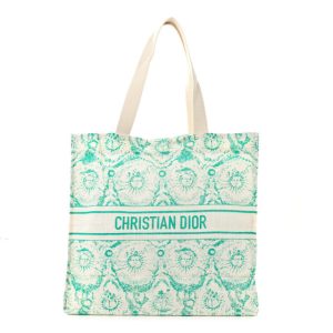 Christian Dior Canvas Dioriviera Toile de Jouy Soleil Tote Aquamarina