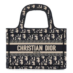 Christian Dior Oblique Mini Book Tote Blue Multicolor