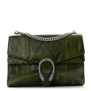 Gucci Snakeskin Medium Dionysus Shoulder Bag Green