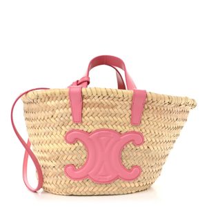 Celine Raffia Calfskin Triomphe Teen Panier Lipstick