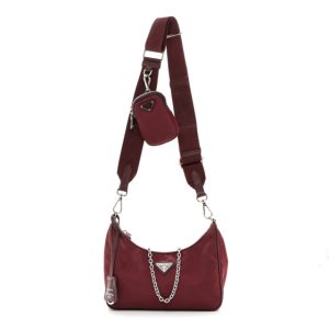 Prada Tessuto Nylon Re-Edition 2005 Shoulder Bag Granato