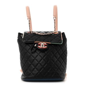 Chanel Lambskin Quilted Small Cuba Urban Spirit Backpack Black