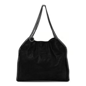 Stella McCartney Shaggy Deer Small Falabella Tote Black