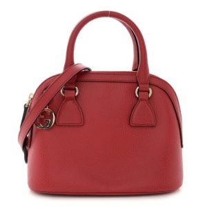Gucci Dollar Calfskin Small GG Charm Dome Bag Red