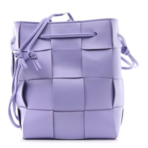 Bottega Veneta Nappa Maxi Intrecciato Small Cassette Bucket Bag Wisteria