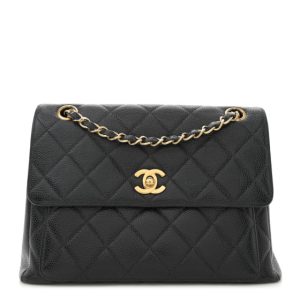 Chanel Caviar Quilted Medium Single Flap Black