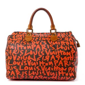 Louis Vuitton Monogram Graffiti Speedy 30 Orange