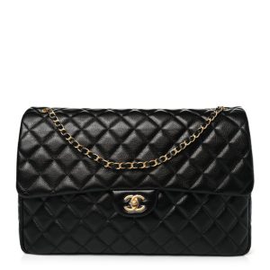 Chanel Caviar Quilted XXL Travel Flap Bag Black