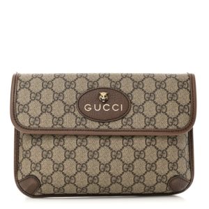 Gucci GG Supreme Monogram Neo Vintage Web Belt Bag Brown