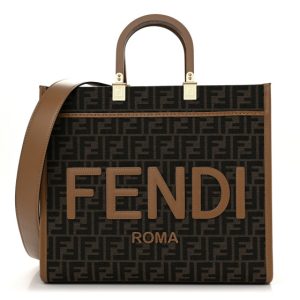 Fendi Vitello King Jacquard FF Medium Fendi Sunshine Shopper Tote Cuoiota