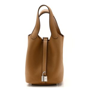 Hermes Taurillon Clemence Picotin Lock 18 PM Biscuit