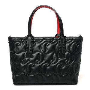 Christian Louboutin Nappa Embossed Mini East West Cabata Tote Black