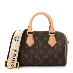 Louis Vuitton Monogram Speedy Bandouliere 20 Black