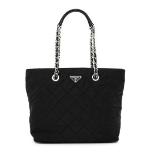 Prada Nylon Tessuto Impuntu Quilted Tote Black