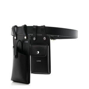 Fendi Vitello Glacier Utility Belt Pouch Black