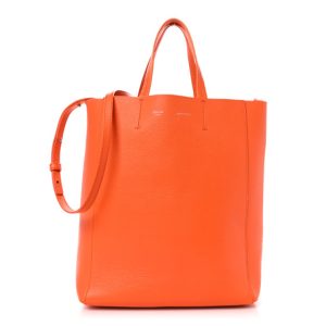 Celine Grained Calfskin Small Vertical Cabas Orange