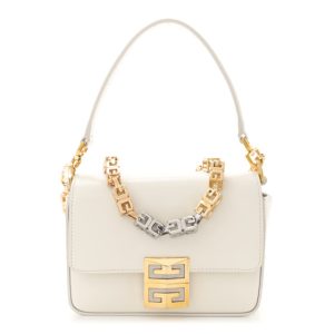 Givenchy Box Calfskin Small 4G Cube Chain Shoulder Bag Ivory