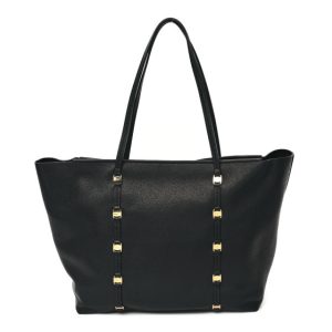 Salvatore Ferragamo Grained Calfskin Emotion Tote Black
