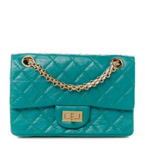 Chanel Aged Calfskin Quilted 2.55 Reissue Mini Flap Green