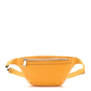 Gucci Calfskin GG Tennis Embossed Belt Bag Crop