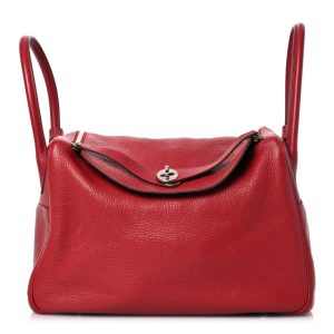 Hermes Taurillon Clemence Lindy 34 Rouge Casaque