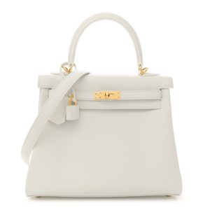 Hermes Swift Kelly Retourne 25 White