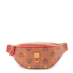 MCM Skyoptic Visetos Small Fursten Belt Bag Diamond Cognac