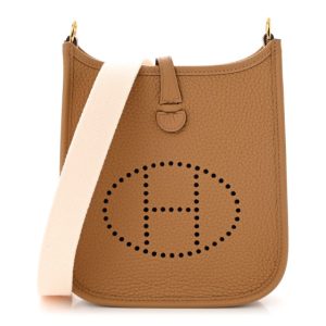 Hermes Taurillon Clemence Amazone Evelyne TPM Biscuit Nata