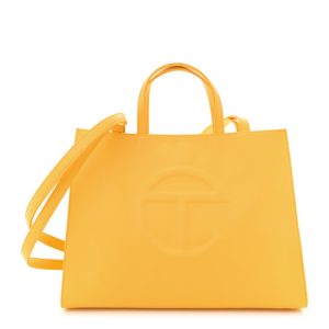 Telfar Vegan Leather Medium Shopping Bag Yellow