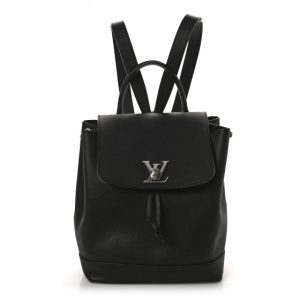 Louis Vuitton Calfskin Lockme Backpack Black