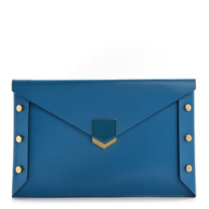 Jimmy Choo Calfskin Lockett Envelope Clutch Robot Blue