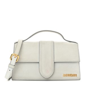 Jacquemus Grained Calfskin Le Grand Bambino Light Grey