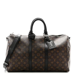 Louis Vuitton Monogram Macassar Keepall Bandouliere 45