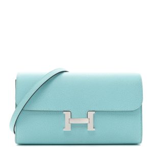 Hermes Epsom Constance Wallet To Go Bleu Atoll