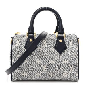 Louis Vuitton Monoglam Speedy Bandouliere 20 Blue