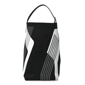 Hermes Technical Mesh Hunter Calfskin Etriviere Dynamo Shoulder Bag MM Black