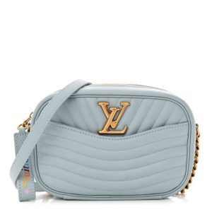 Louis Vuitton Calfskin New Wave Camera Bag Porcelain Blue