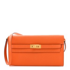 Hermes Epsom Kelly Wallet To Go Orange