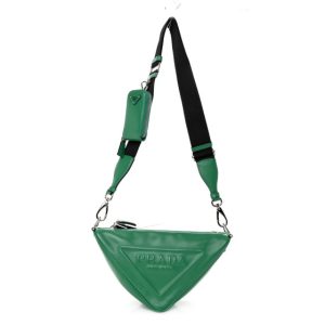 Prada Grace Lux Triangle Shoulder Bag Mango