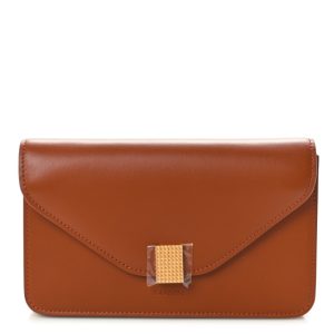 Lanvin Calfskin Concerto Clutch Wallet Tan