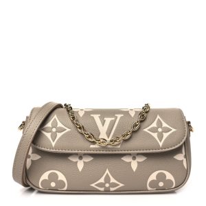 Louis Vuitton Empreinte Monogram Giant Ivy Wallet On Chain Tourterelle Creme