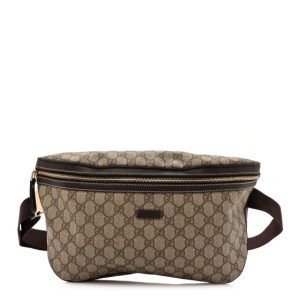 Gucci GG Supreme Monogram Belt Bag Dark Brown